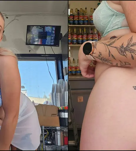 Image 6994816 from Kayla / mell0wbl0ndie / Peaches_n_coffee - Bikini Barista Girl